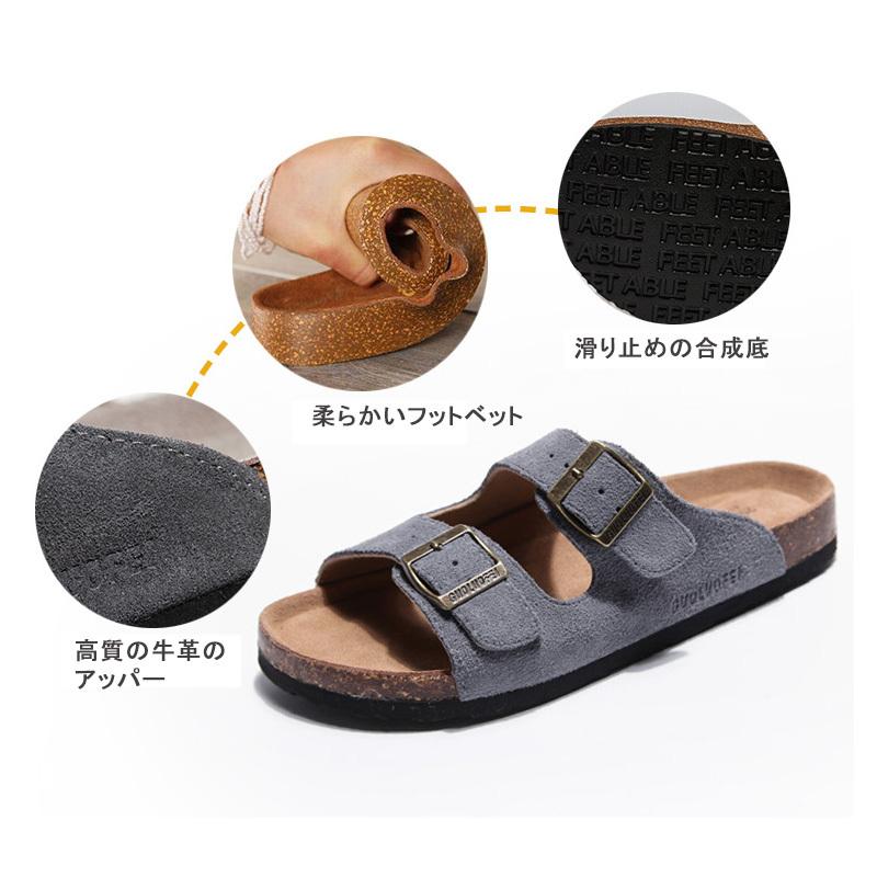 Maibulun シューズ サンダル メンズ 牛革 本革レディース ベルト