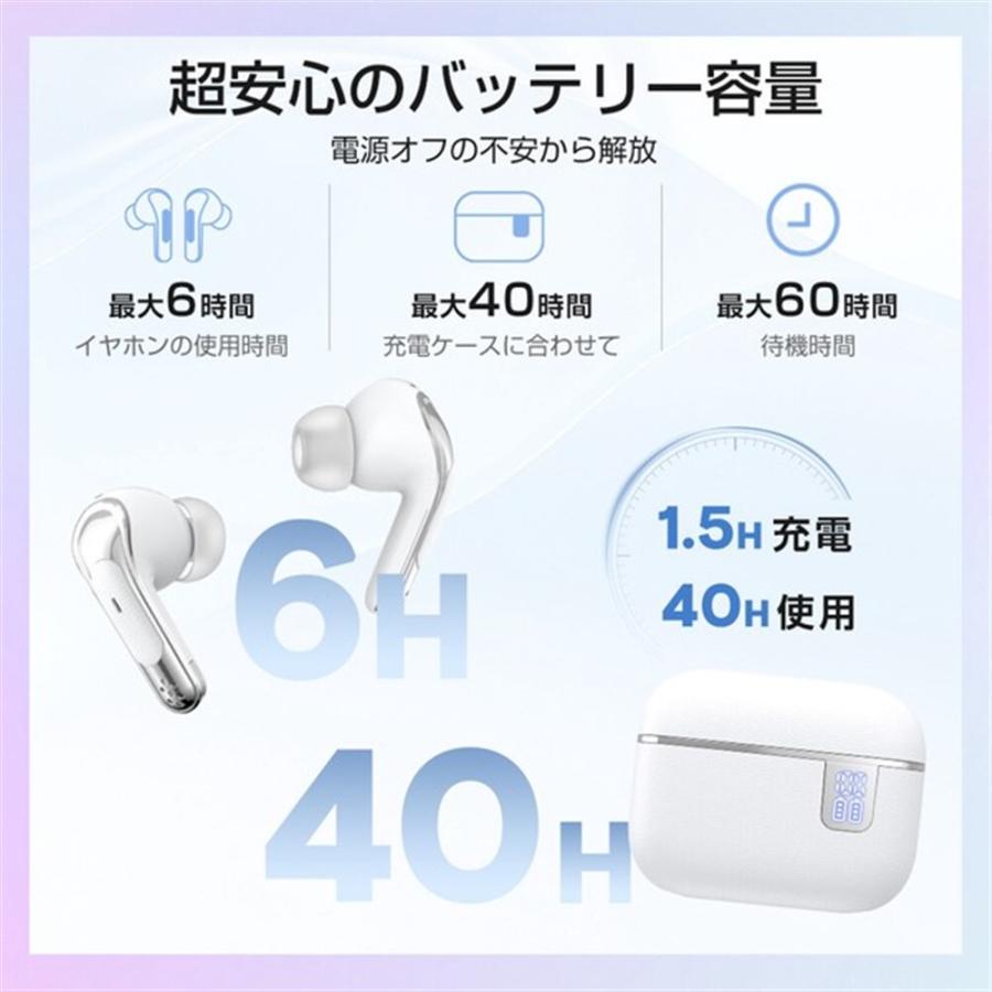 NEWタイプ】ワイヤレスイヤホン フルワイヤレス Bluetooth 5.4 LED