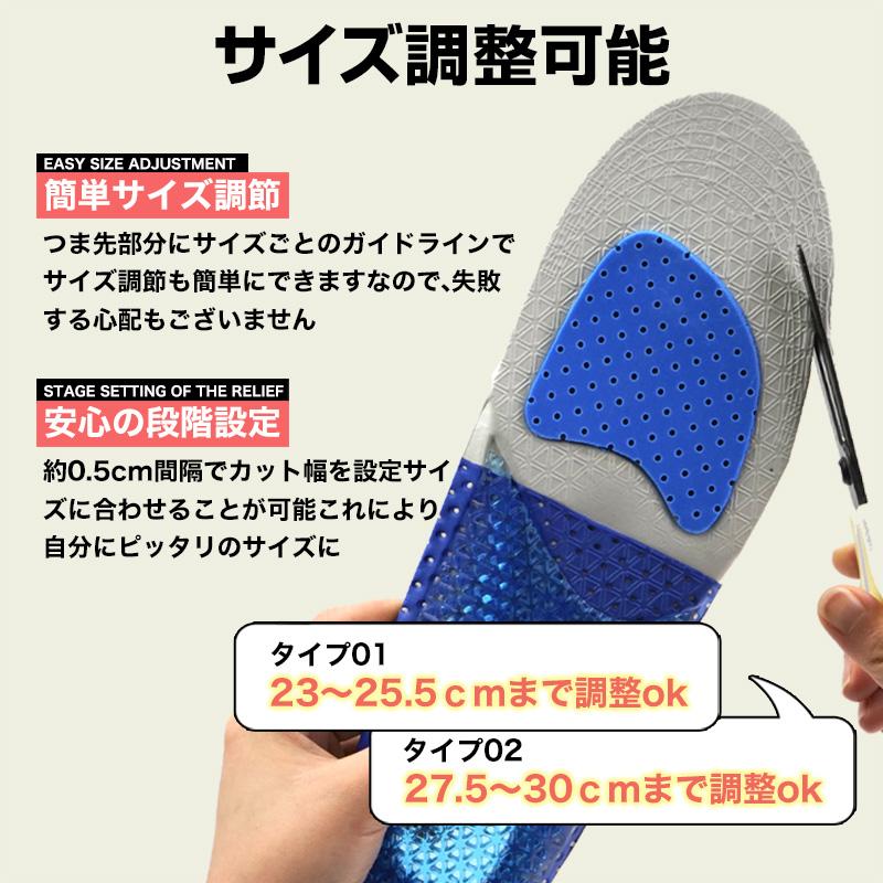 インソール 1足 中敷き 衝撃吸収インソール エアーキャップ 安全靴 靴