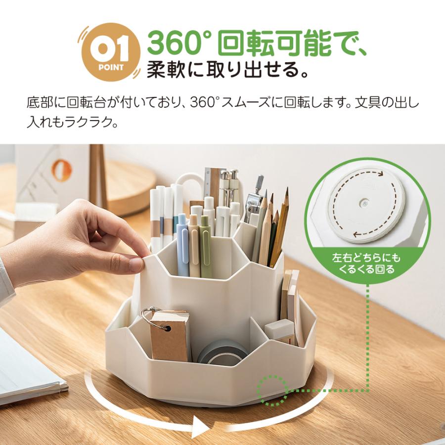 新商品】【送料無料】ペンスタンド 360度回転 ペンホルダー ペン入れ
