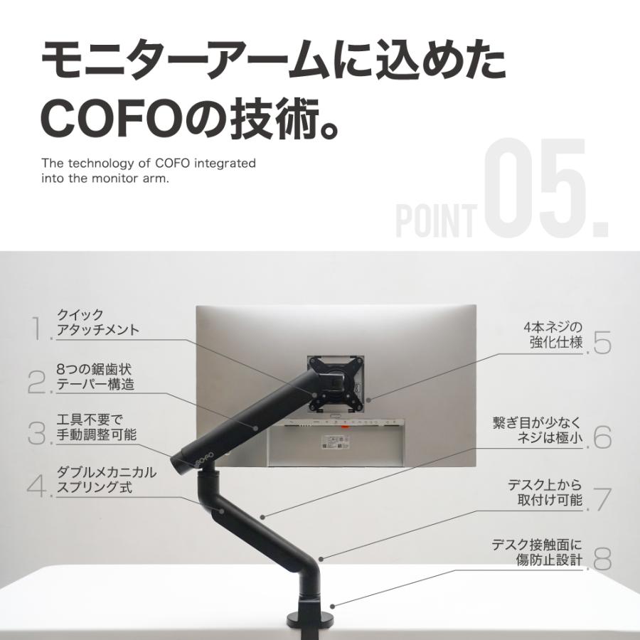 COFO 無重力モニターアームPro(シングル) CM-AP1B COFO無重力モニターアームPro – COFO（コフォ）