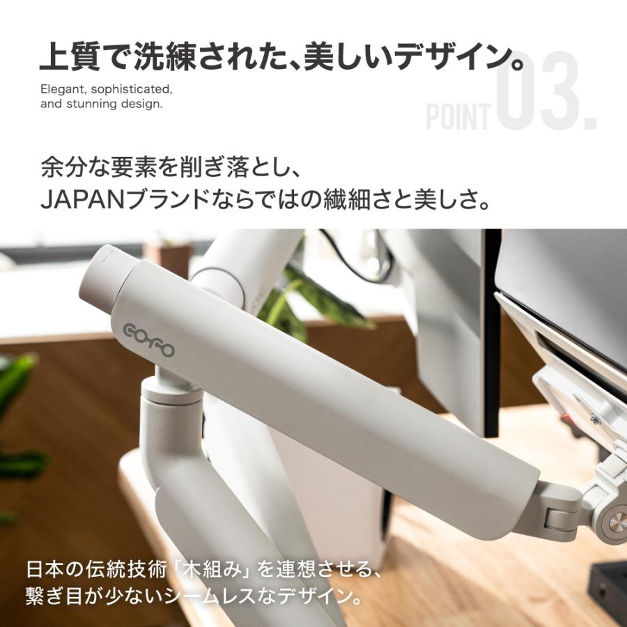 COFO 無重力モニターアームPro デュアル白 PCホルダー付 美品 COFO無重力モニターアームPro – COFO（コフォ）