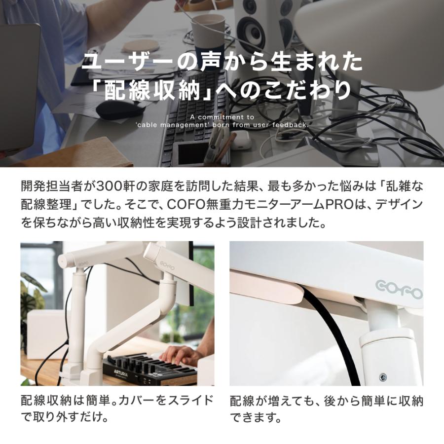 COFO 無重力モニターアーム Pro デュアル 17〜40インチ、2.5