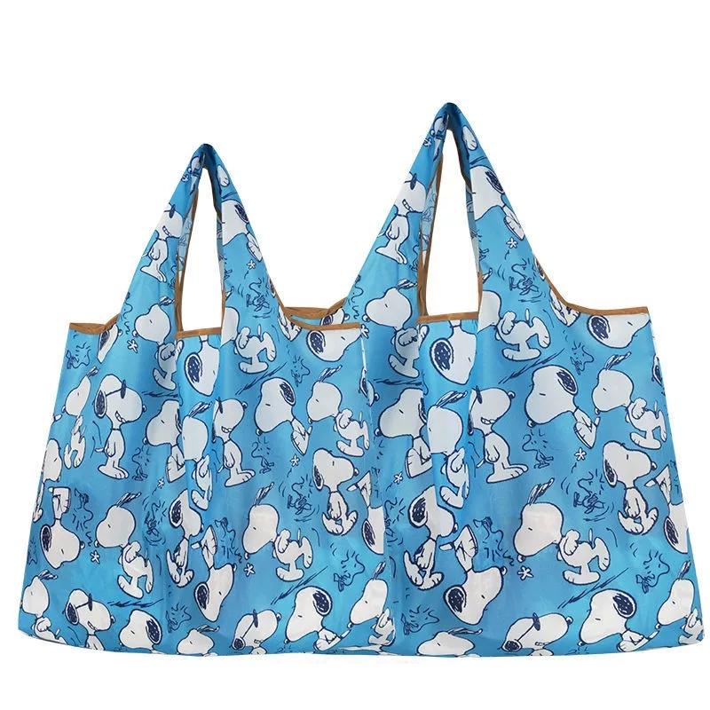 エコバッグ レジ袋 スヌーピー 折りたたみ コンパクト 大容量 大きめ 超軽量 洗える 洗濯可トートバッグ 折り畳み 買い物袋 コンビニ袋 丈夫 防水 かわいい 直送 | SNOOPY | 16