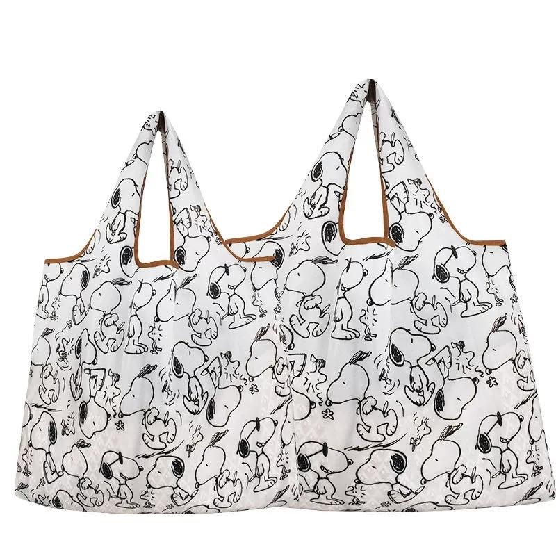 エコバッグ レジ袋 スヌーピー 折りたたみ コンパクト 大容量 大きめ 超軽量 洗える 洗濯可トートバッグ 折り畳み 買い物袋 コンビニ袋 丈夫 防水 かわいい 直送 | SNOOPY | 15