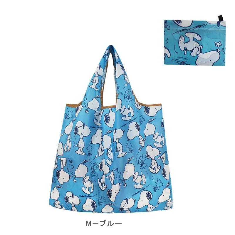 エコバッグ レジ袋 スヌーピー 折りたたみ コンパクト 大容量 大きめ 超軽量 洗える 洗濯可トートバッグ 折り畳み 買い物袋 コンビニ袋 丈夫 防水 かわいい 直送 | SNOOPY | 21