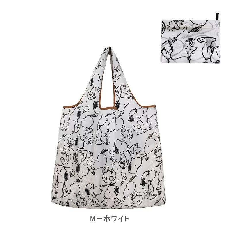エコバッグ レジ袋 スヌーピー 折りたたみ コンパクト 大容量 大きめ 超軽量 洗える 洗濯可トートバッグ 折り畳み 買い物袋 コンビニ袋 丈夫 防水 かわいい 直送 | SNOOPY | 19