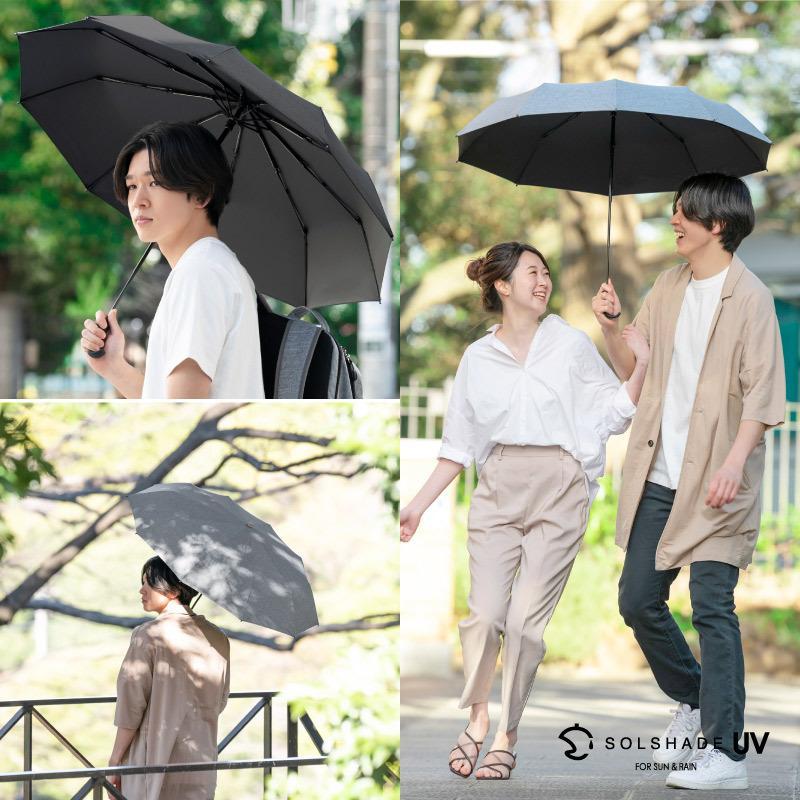 【未使用】グレイシー 折り畳み傘 日傘 晴雨兼用 無地 10本骨 ライトブルー 折りたたみ傘 晴雨兼用 自動開閉 12本骨 逆折り畳み傘 男女兼用 撥水