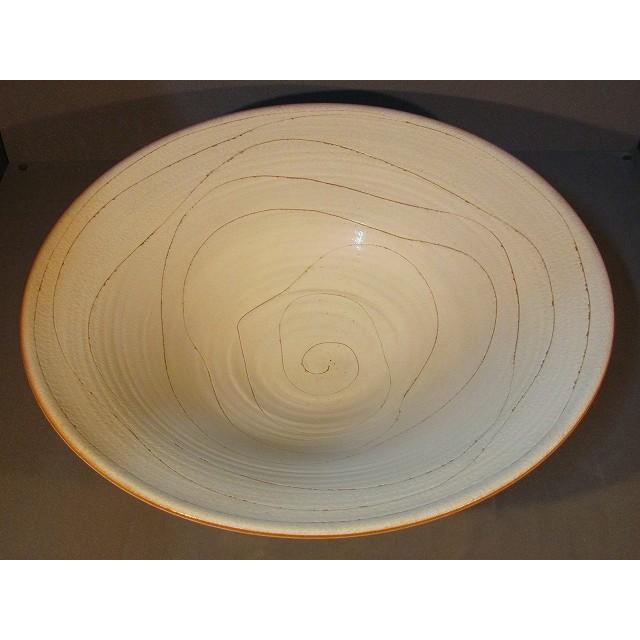 信焼き　花器　花瓶　水盤　花入れ　陶製　白　インテリア雑貨