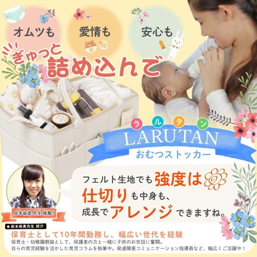 おむつストッカー オムツ収納 おむつバッグ 収納ボックス Larutan ラルタン ベビー 用品 収納ケース おもちゃ入れ おむつ収納 出産準備 赤ちゃん 出産祝い N022 A Wh Set Tran公式ショップ Yahoo 店 通販 Yahoo ショッピング