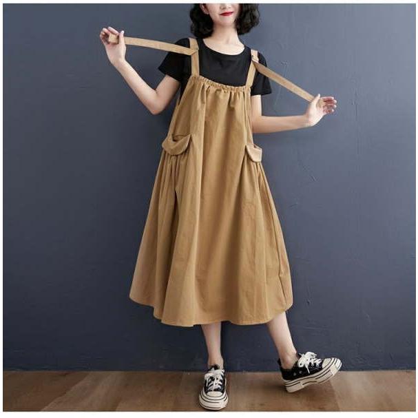 ジャンパースカート サロペット  レディース ジャンスカ ロング キャミワンピース ノースリーブ オールインワン(アパレル) |  | 03