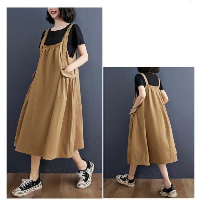 ジャンパースカート サロペット  レディース ジャンスカ ロング キャミワンピース ノースリーブ オールインワン(アパレル) |  | 05