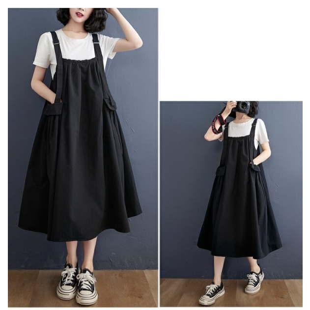 ジャンパースカート サロペット  レディース ジャンスカ ロング キャミワンピース ノースリーブ オールインワン(アパレル) |  | 06