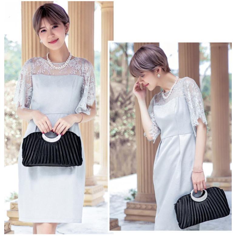 ドレス ワンピース シースルー レース ミニワンピ パーティードレス 半袖 きれいめ 結婚式 レディース   七五三 成人式 卒業式 入学式 |  | 15