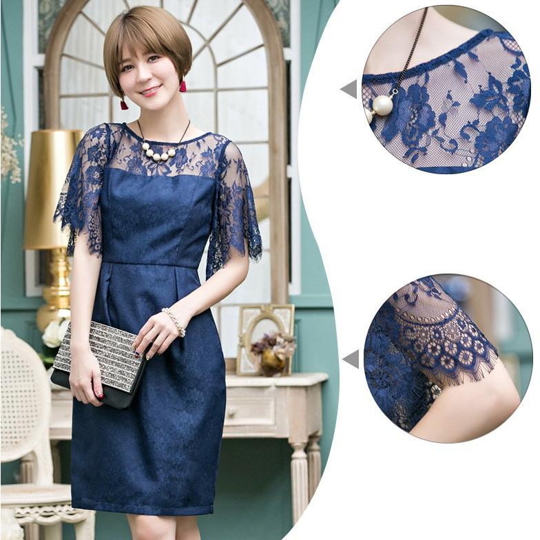 ドレス ワンピース シースルー レース ミニワンピ パーティードレス 半袖 きれいめ 結婚式 レディース   七五三 成人式 卒業式 入学式 |  | 02