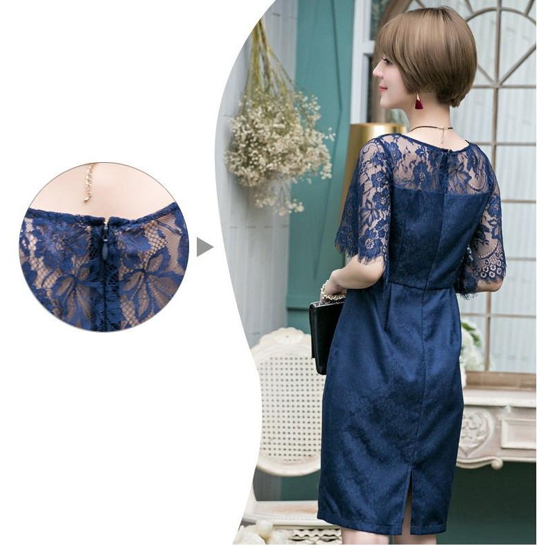 ドレス ワンピース シースルー レース ミニワンピ パーティードレス 半袖 きれいめ 結婚式 レディース   七五三 成人式 卒業式 入学式 |  | 04