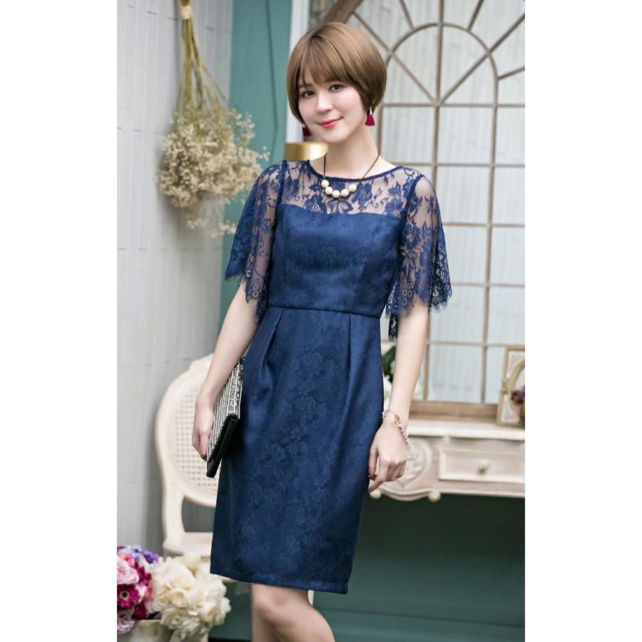 ドレス ワンピース シースルー レース ミニワンピ パーティードレス 半袖 きれいめ 結婚式 レディース   七五三 成人式 卒業式 入学式 |  | 05