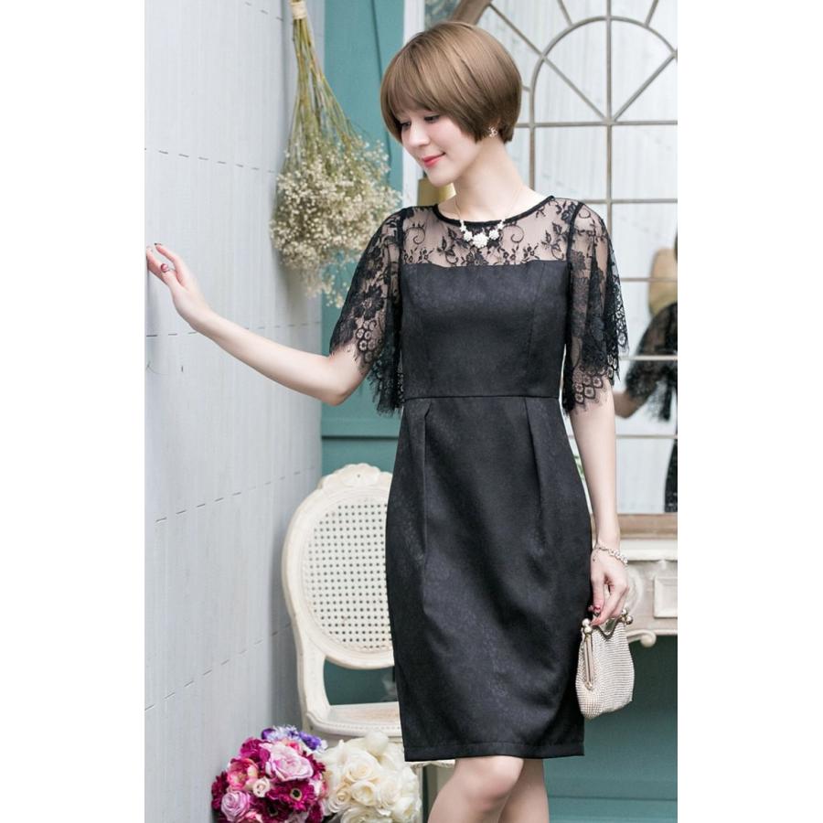 ドレス ワンピース シースルー レース ミニワンピ パーティードレス 半袖 きれいめ 結婚式 レディース   七五三 成人式 卒業式 入学式 |  | 09