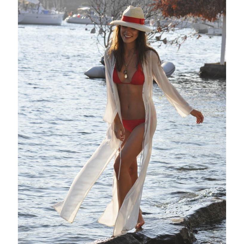 ロングカーディガン レディース  シフォン ＵＶカット サマーコーディガン  マキシ丈 水着 リゾート 羽織 |  | 02