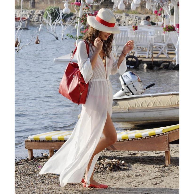 ロングカーディガン レディース  シフォン ＵＶカット サマーコーディガン  マキシ丈 水着 リゾート 羽織 |  | 03