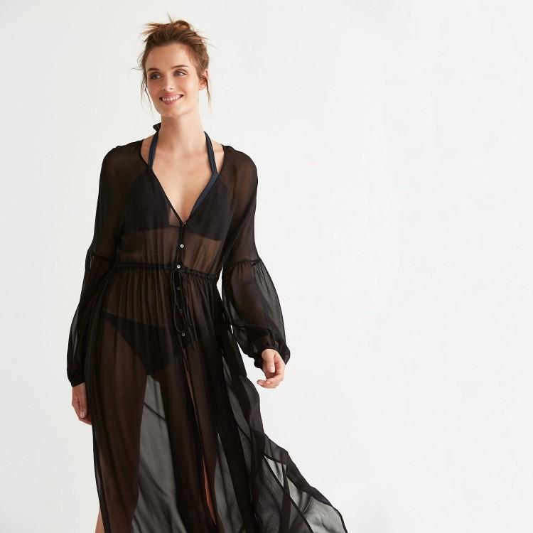 ロングカーディガン レディース  シフォン ＵＶカット サマーコーディガン  マキシ丈 水着 リゾート 羽織 |  | 05