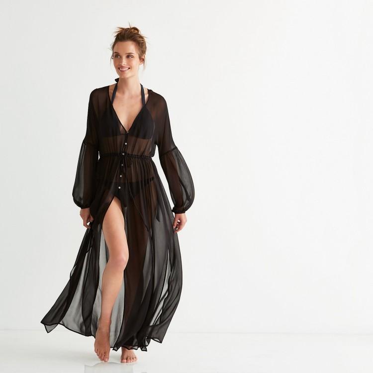 ロングカーディガン レディース  シフォン ＵＶカット サマーコーディガン  マキシ丈 水着 リゾート 羽織 |  | 07