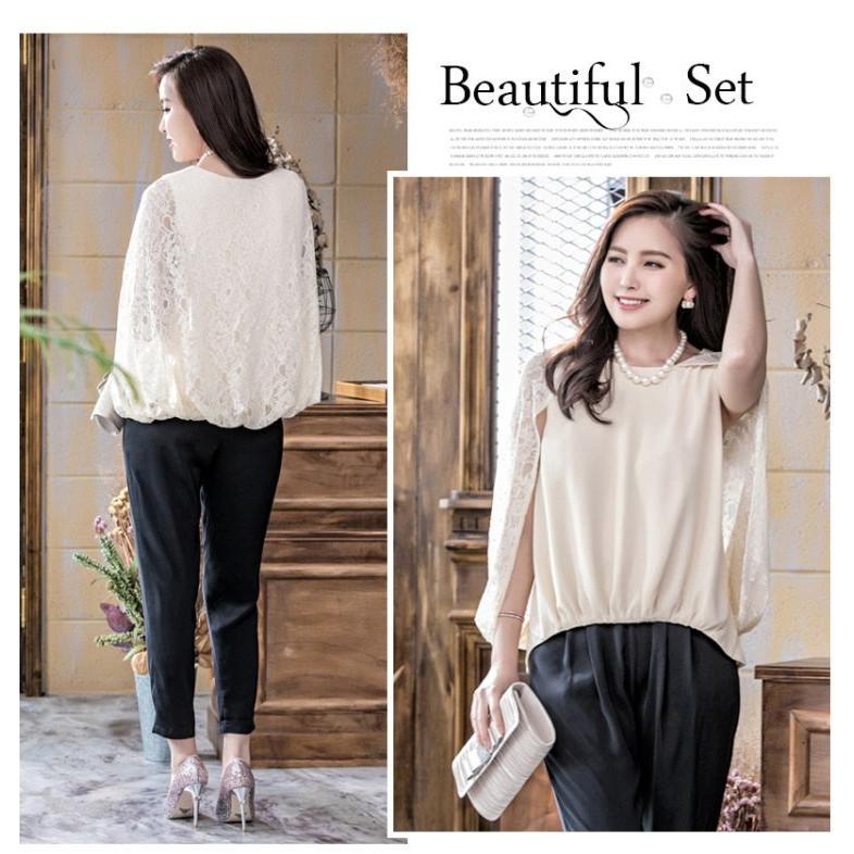 パーティードレス パンツドレス 上下セット パンツスーツ 肩レース ノースリーブ レース きれいめ レディース   七五三 成人式 卒業式 入学式 |  | 07