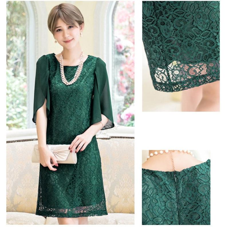 ドレス ワンピース ドルマンスリーブ 総レース パーティードレス レース きれいめ 結婚式 レディース   七五三 成人式 卒業式 入学式 |  | 14