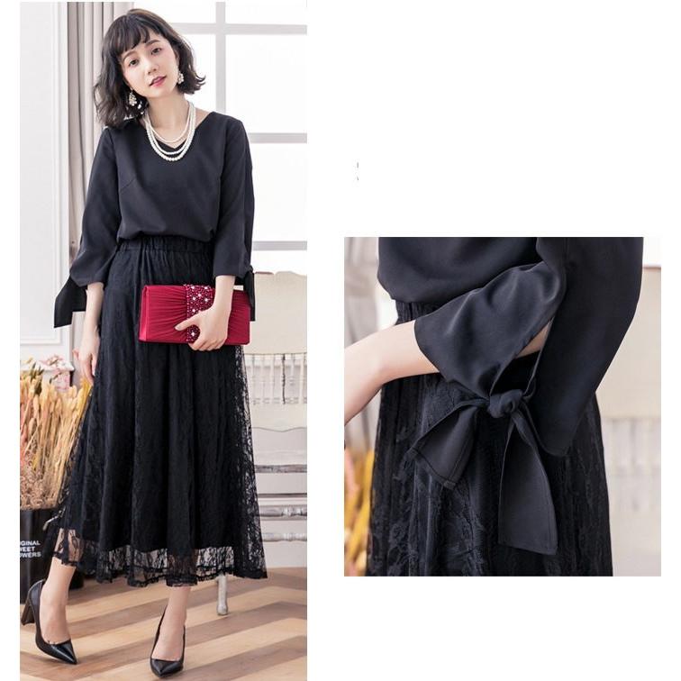 ドレス パーティードレス 上下セット ロングスカート ドレススーツ スカート レース 結婚式 レディース   七五三 成人式 卒業式 入学式 |  | 08