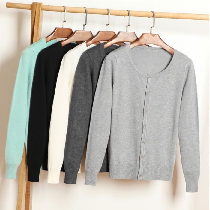 カーディガン レディース ニットカーディガン ニットカーデ 無地 カーディガン 長袖 |  | 02
