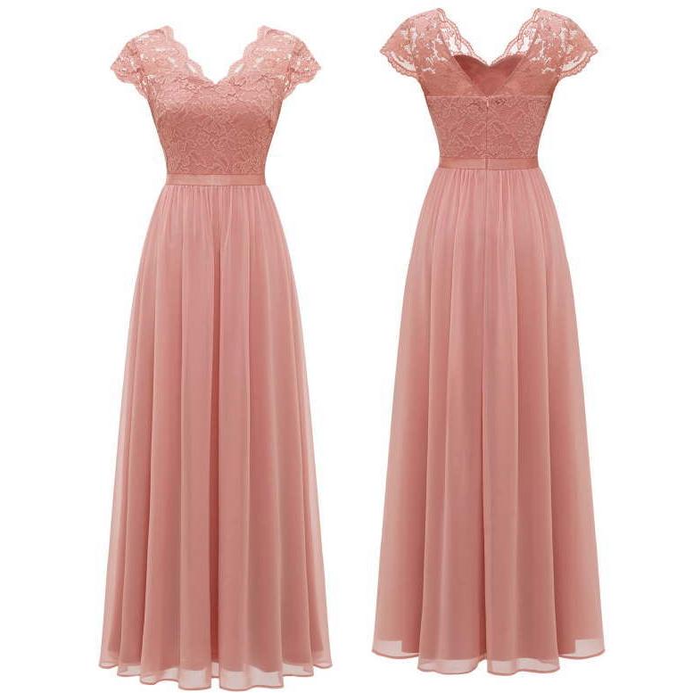 Ａタイプ  パーティードレス 肩レース マキシ丈 ワンピース ノースリーブ  Aライン 無地 レディース 七五三 成人式 卒業式 入学式  服宅 |  | 10