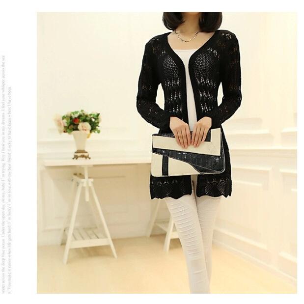 カーディガン レディース  レース 透かし編み サマーニット 長袖 UV対策 |  | 16
