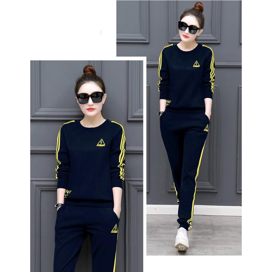 セットアップ 上下セット Tシャツ 部屋着 長袖 カジュアル 2点セット カットソー 長ズボン レディース |  | 11