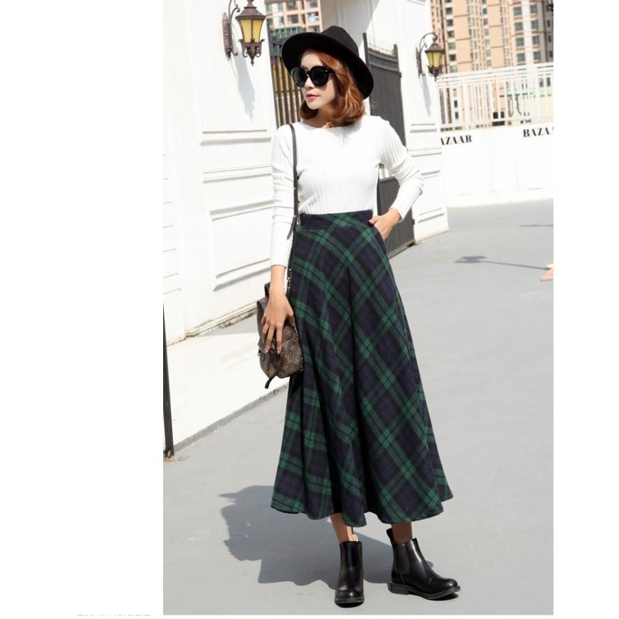 スカート ロングスカート レディース チェック柄 ミモレ丈 膝丈マキシ丈 Aライン フレアスカート |  | 04