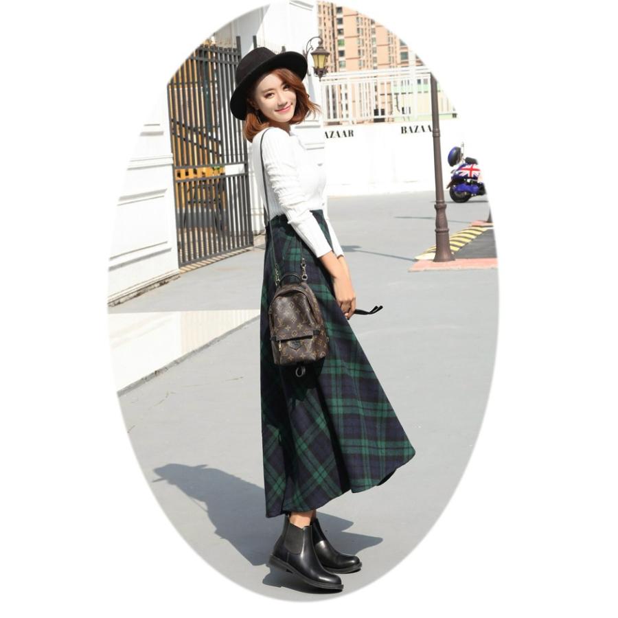 スカート ロングスカート レディース チェック柄 ミモレ丈 膝丈マキシ丈 Aライン フレアスカート |  | 05