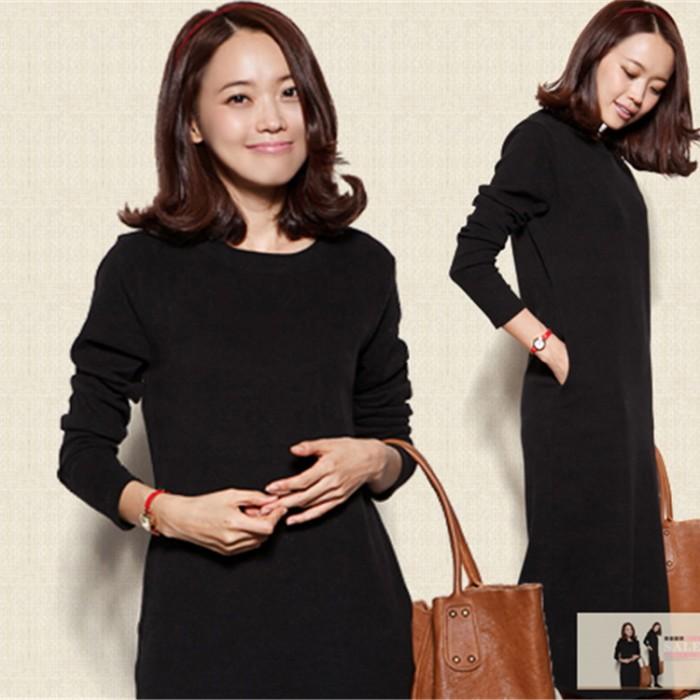 ワンピース レディース ロングワンピース 裏起毛 厚手 無地 長袖 タイト ワンピ 防寒 暖かい宅 |  | 04