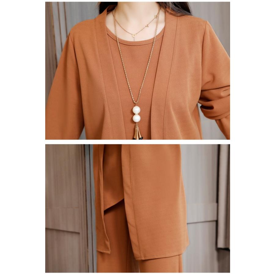 セットアップ パンツドレス レディース 3点セット ノースリーブ カーディガン ワイドパンツ フォーマル   七五三 成人式 卒業式 入学式宅 |  | 12