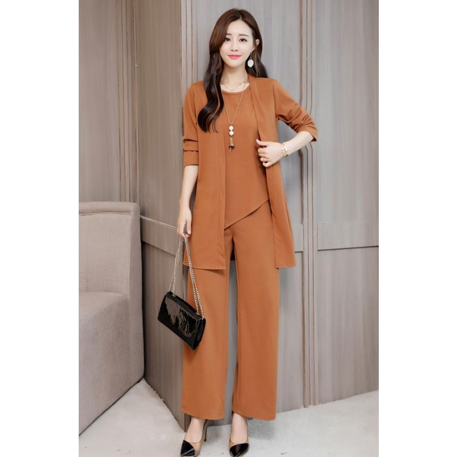 セットアップ パンツドレス レディース 3点セット ノースリーブ カーディガン ワイドパンツ フォーマル   七五三 成人式 卒業式 入学式宅 |  | 02