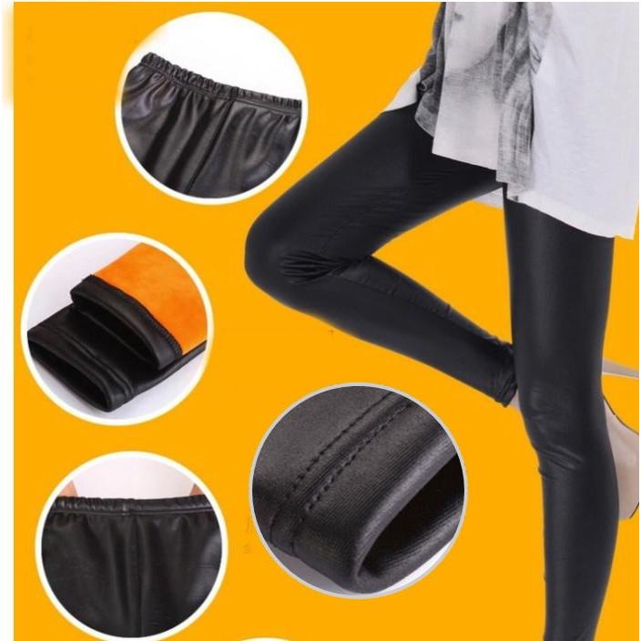 レギンス レディース 裏起毛 厚手 PUレザー フェイクレザー  レギパン スキニー  防寒 黒 |  | 04