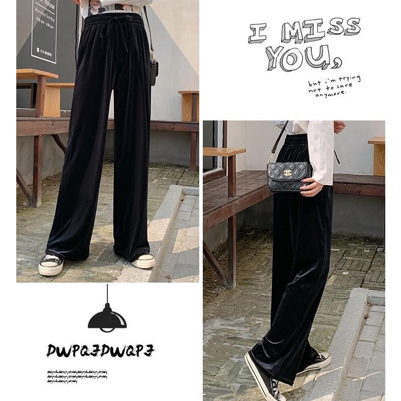 ボトムス ワイドパンツ ベロア パンツ ウエストゴム ルームパンツ ゆったり レディース  体型カバー |  | 10