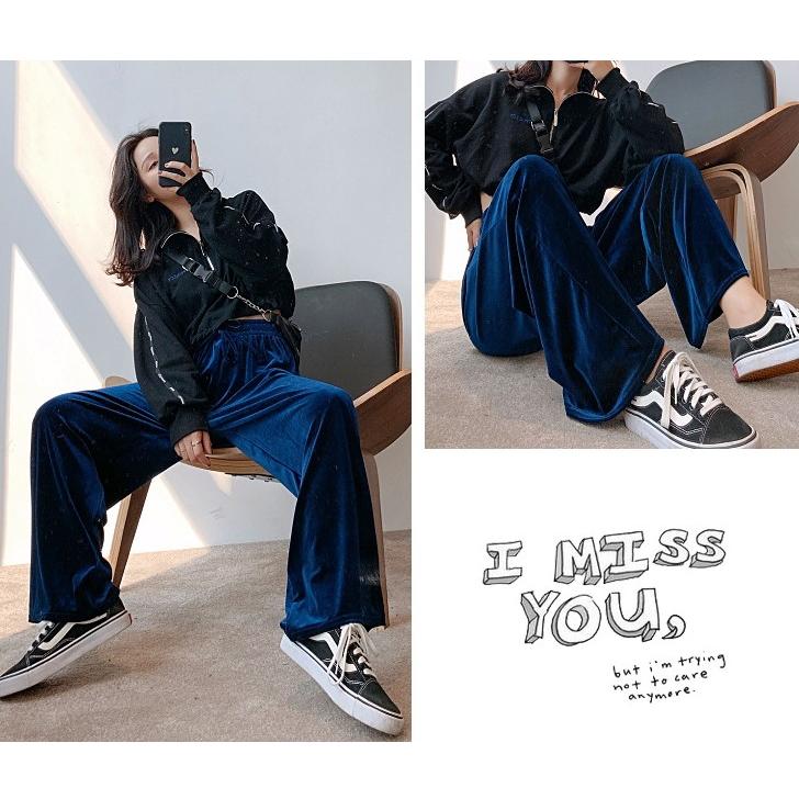 ボトムス ワイドパンツ ベロア パンツ ウエストゴム ルームパンツ ゆったり レディース  体型カバー |  | 06