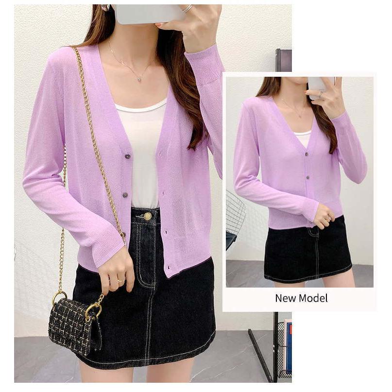 カーディガン レディース ニット カーディガン UVカット 薄手 七分袖 長袖 |  | 12