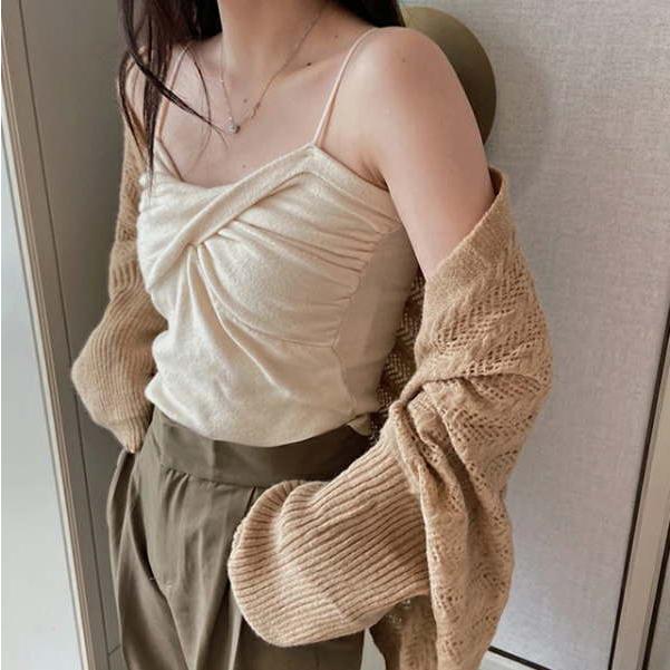 ニットカーディガン 6way  ポンチョ  ボレロ 大判 ストール ショール 足掛け uv対策 フェイクカシミア |  | 08