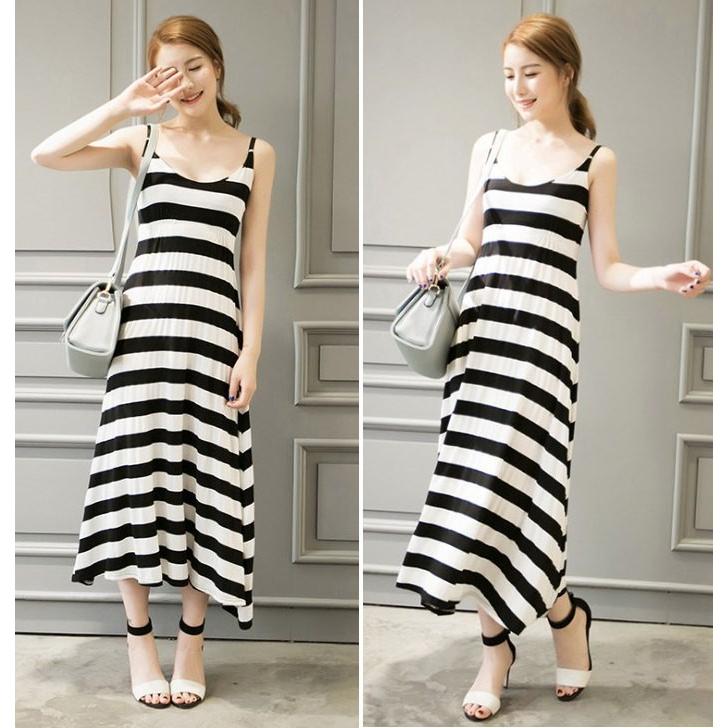 ワンピース ボーダー柄 リゾートワンピ 夏ワンピ マキシワンピ リゾート ノースリーブ マキシワンピース |  | 05