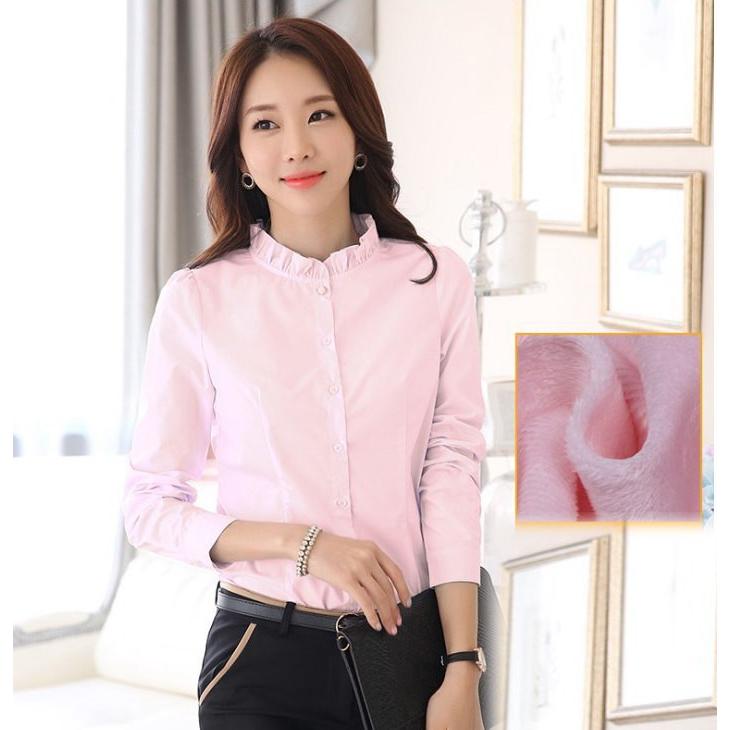 tシャツ Tシャツ シャツ ブラウス レディース 裏起毛 厚手 インナー 長袖 スタンドカラー 防寒 大きいサイズ |  | 10