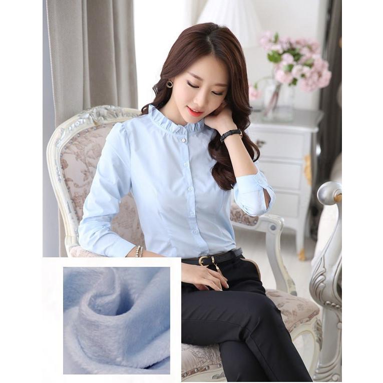 tシャツ Tシャツ シャツ ブラウス レディース 裏起毛 厚手 インナー 長袖 スタンドカラー 防寒 大きいサイズ |  | 08