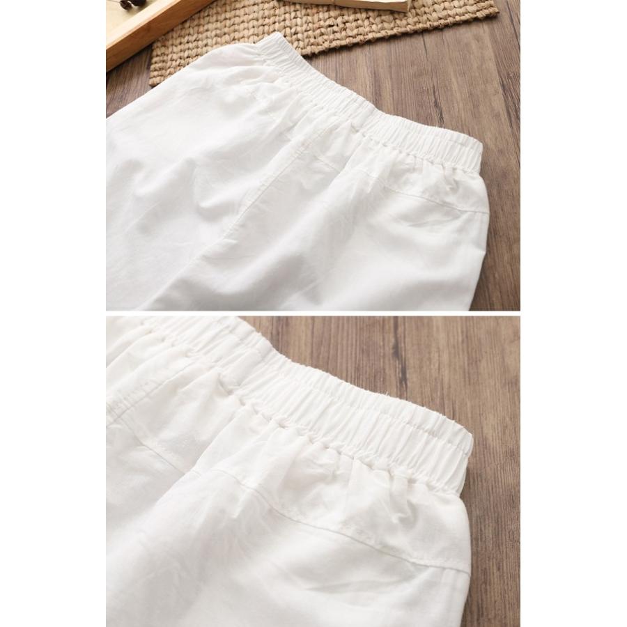 クロップドパンツ リネン調 アンクルパンツ サルエルパンツ テーパードパンツ レディース 無地 ボトムス 9分丈 パンツ |  | 16