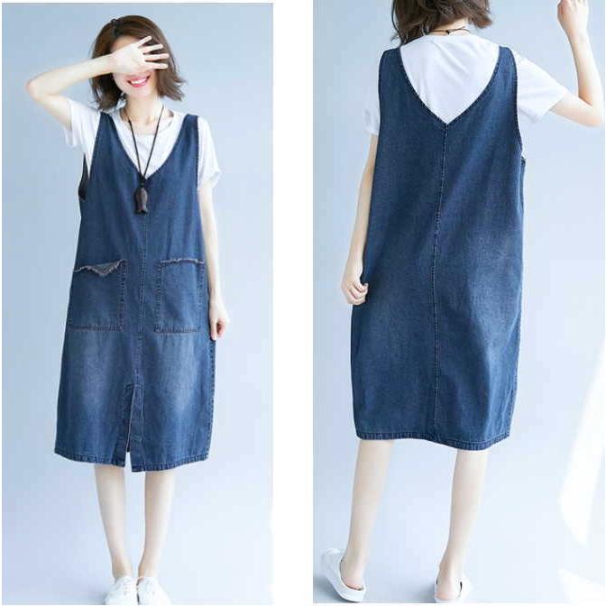 デニム サロペットワンピース  レディース ジャンパースカート キャミワンピ ノースリーブ ゆったり |  | 05