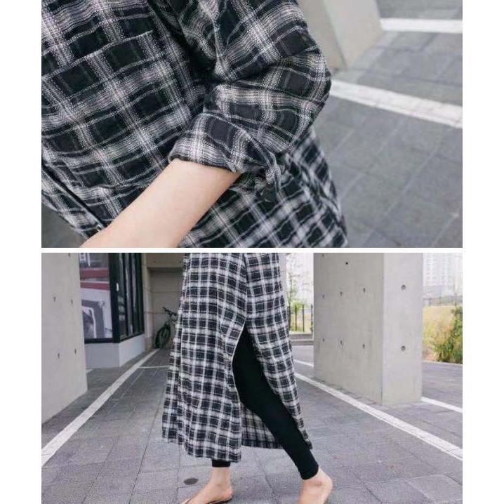 シャツワンピース レディース チェック柄 ロング丈 シャツワンピ カーディガン グレンチェック |  | 05