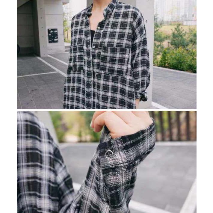 シャツワンピース レディース チェック柄 ロング丈 シャツワンピ カーディガン グレンチェック |  | 06